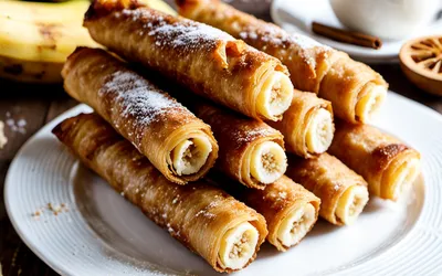 Recette facile de cigares de banane caramélisés croustillants