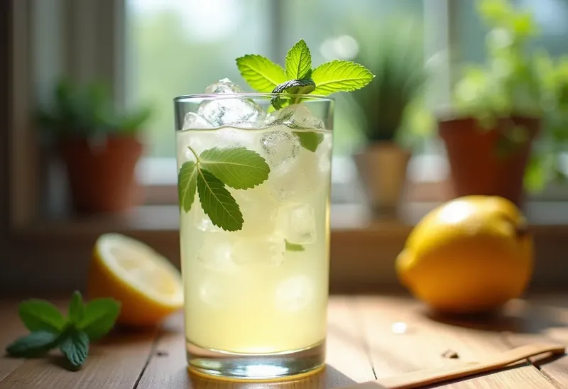Citronnade fraîche à la menthe maison