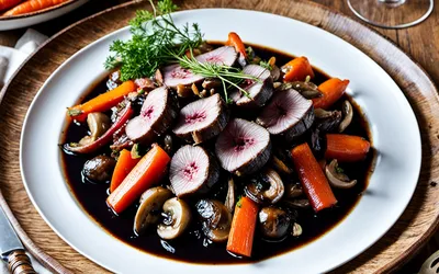 Recette traditionnelle de civet de marcassin nature - plat mijoté savoureux
