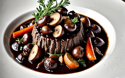 Recette traditionnelle de civet de marcassin pour 1 personne - plat mijoté savoureux