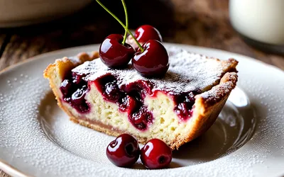 Clafoutis aux cerises express pour une personne - Recette facile et rapide