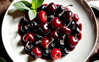 Clafoutis aux cerises noires et menthe fraîche - Recette facile et gourmande