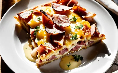Recette facile de clafoutis salé au jambon et fromage fondant