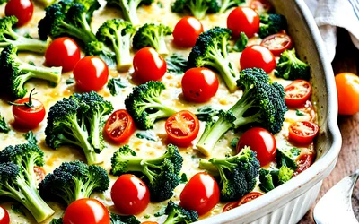 Clafoutis aux brocolis et tomates cerises : recette facile et gourmande