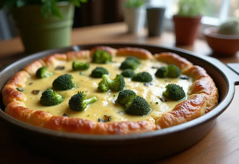 Clafoutis Savoureux aux Brocolis et Truite Fraîche