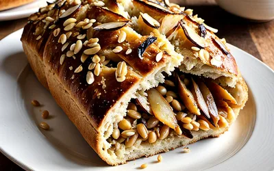 Recette facile de Coca aux pignons - pain plat catalan savoureux