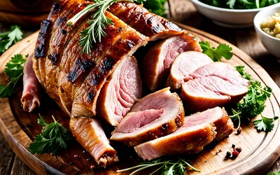 Recette traditionnelle de cochon de lait farci rôti - Plat savoureux