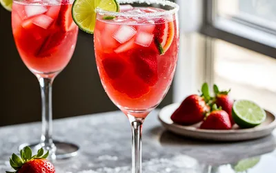 Recette facile de Margarita Fraise fraîche et fruitée - Cocktail d'été