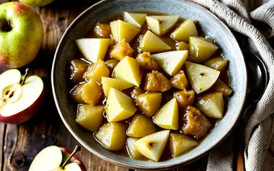Compote chaude d'hiver aux pommes et épices douces - Recette facile et rapide