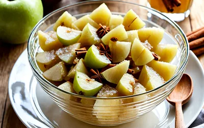 Compote de pommes légère et saine sans sucre ajouté - Recette diététique facile