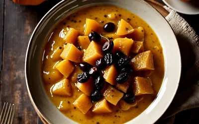 Compote de potiron aux raisins secs et miel : recette facile et gourmande