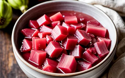 Recette facile de compote de rhubarbe maison, douce et acidulée