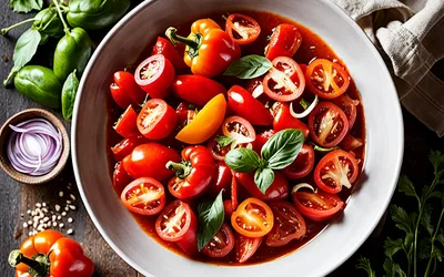 Compote maison de poivrons rouges et tomates fraîches facile et rapide