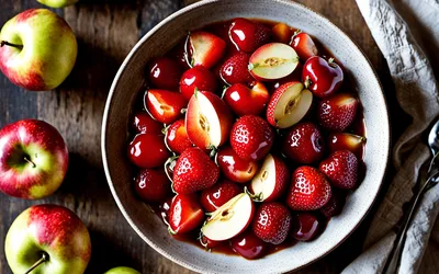 Compote maison de pommes et fraises : recette facile et rapide