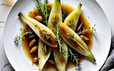 Recette facile de confit d'endives caramélisées au miel et thym