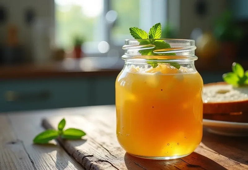 Confiture maison de melon, citron et menthe fraîche