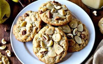 Recette facile de cookies moelleux aux poires et noisettes