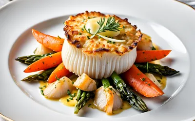 Recette facile de Coquilles Saint-Jacques gratinées à la fondue de carottes et poireaux