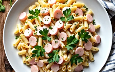 Photo de Recette facile de coquillettes au surimi crémeuses et rapides