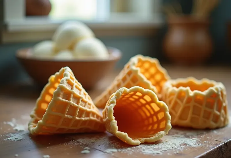 Cornets croustillants maison pour glaces - recette facile et rapide