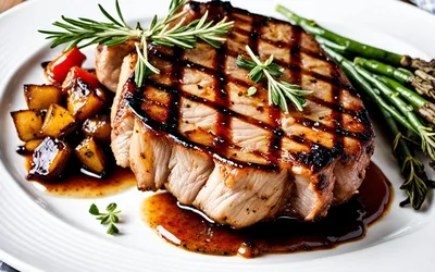 Recette facile de côte de porc grillée au miel et épices