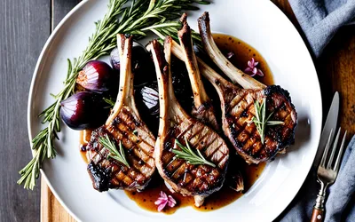 Recette gourmande de côtelettes d'agneau aux figues et miel caramélisé