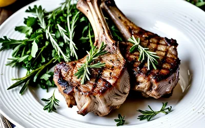 Recette facile de côtelettes de mouton grillées au beurre aux herbes fraîches