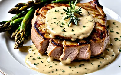 Recette facile de côtelettes de porc à la sauce moutarde onctueuse