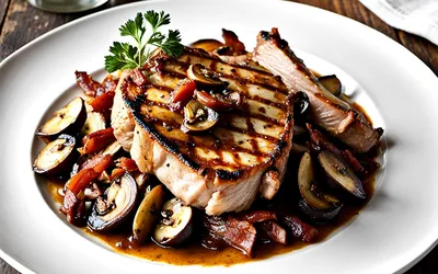 Recette facile et savoureuse de côtes de porc charcutière à la moutarde