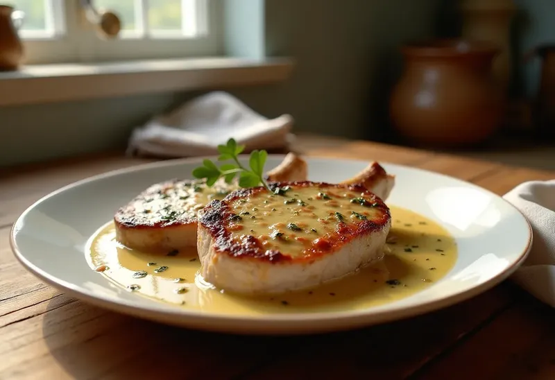 Côtes de porc gratinées au vin blanc : recette savoureuse et facile