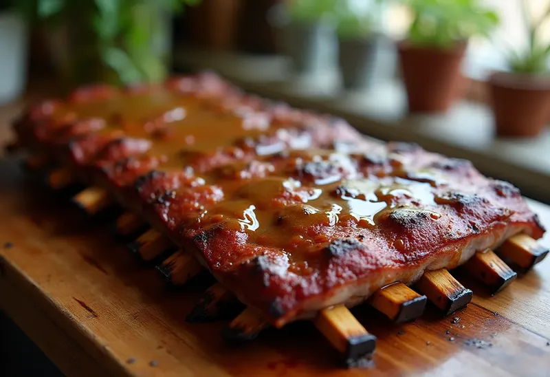 Côtes de porc grillées à la sauce moutarde onctueuse