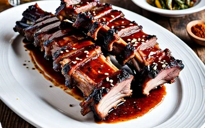 Recette facile de côtes de porc marinées et flambées au rhum et aux épices