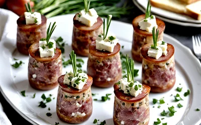 Coupelles de saucisson au carré frais : recette apéritive facile et gourmande