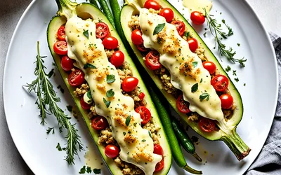 Courgettes farcies aux légumes d'été : recette facile et savoureuse