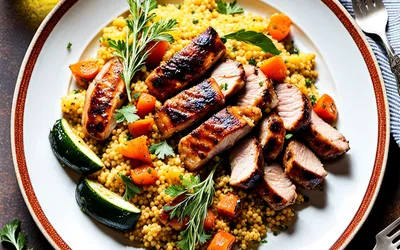 Recette facile de couscous au poulet et merguez, plat traditionnel savoureux