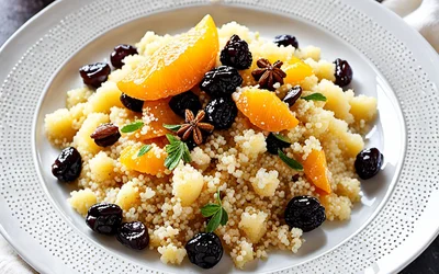Recette facile de couscous sucré aux raisins secs, dessert gourmand