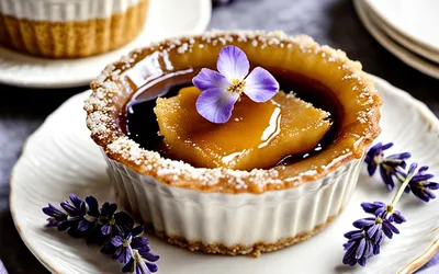 Recette facile de crème brûlée à la lavande, dessert raffiné et parfumé