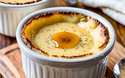 Photo de Recette facile de crème brûlée onctueuse à la vanille