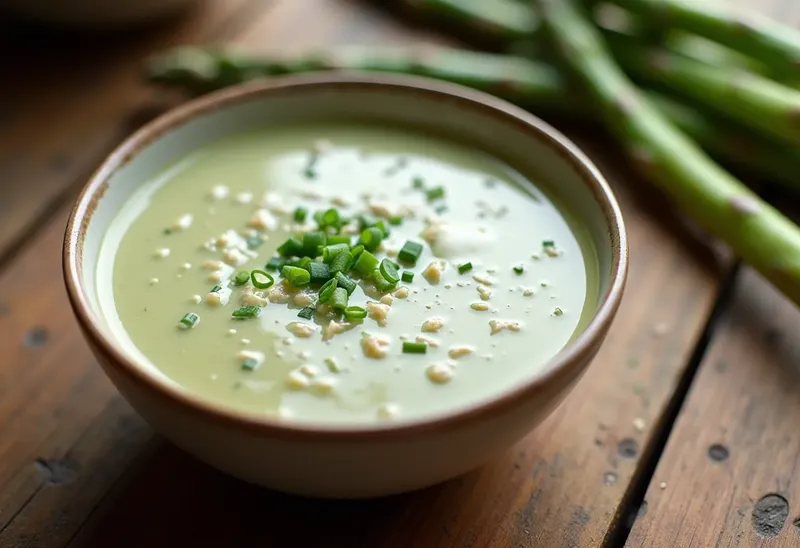 Crème d'asperges glacée : soupe fraîche et onctueuse pour l'été
