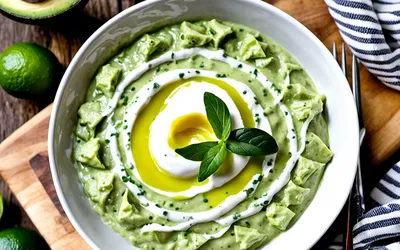 Crème d'avocat onctueuse au yaourt frais - recette facile et rapide