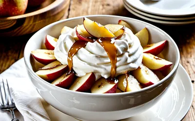 Crème dessert aux pommes caramélisées facile et rapide