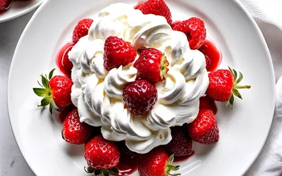 Recette facile de crème fouettée aux fraises des bois fraîches