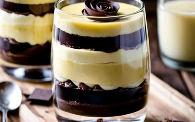 Recette facile de crème vanille et chocolat en pot - dessert gourmand mic-mac