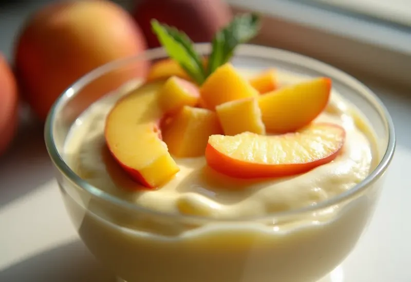 Crème onctueuse aux pêches fraîches : dessert léger et gourmand