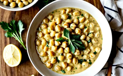 Crème de pois-chiches onctueuse et rapide pour pâtes savoureuses