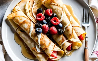 Crêpes légères au lait entier : recette facile et rapide pour petit déjeuner