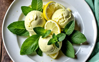 Recette facile de Créponné Corse : glace citron menthe maison