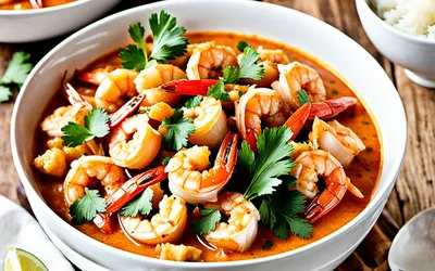 Recette facile de crevettes au curry et lait de coco à la thaïlandaise