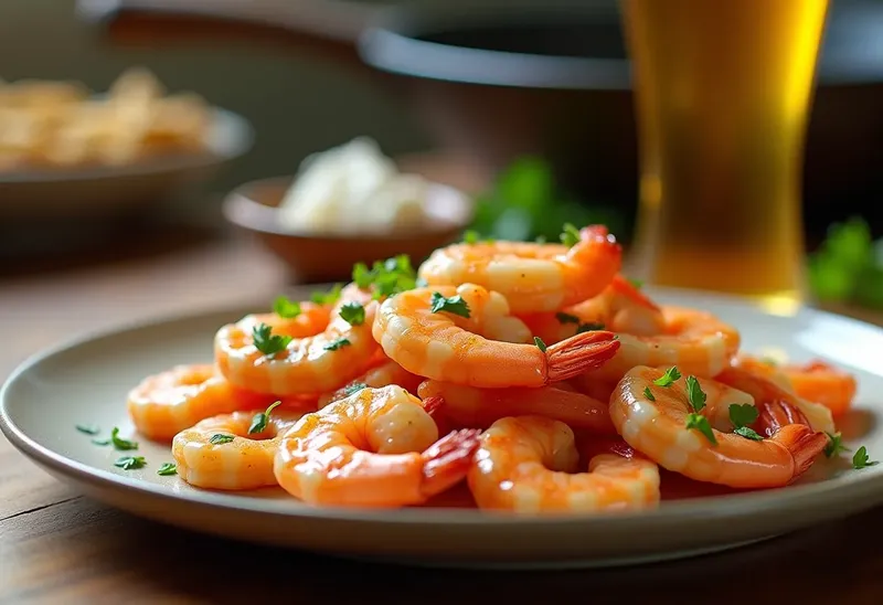 Crevettes sautées à la bière : recette savoureuse et facile