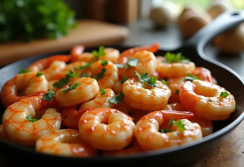 Crevettes sautées à l'ail faciles et rapides